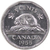 1955 Canada 5-cents ICCS Certified PL65 Heavy Cameo