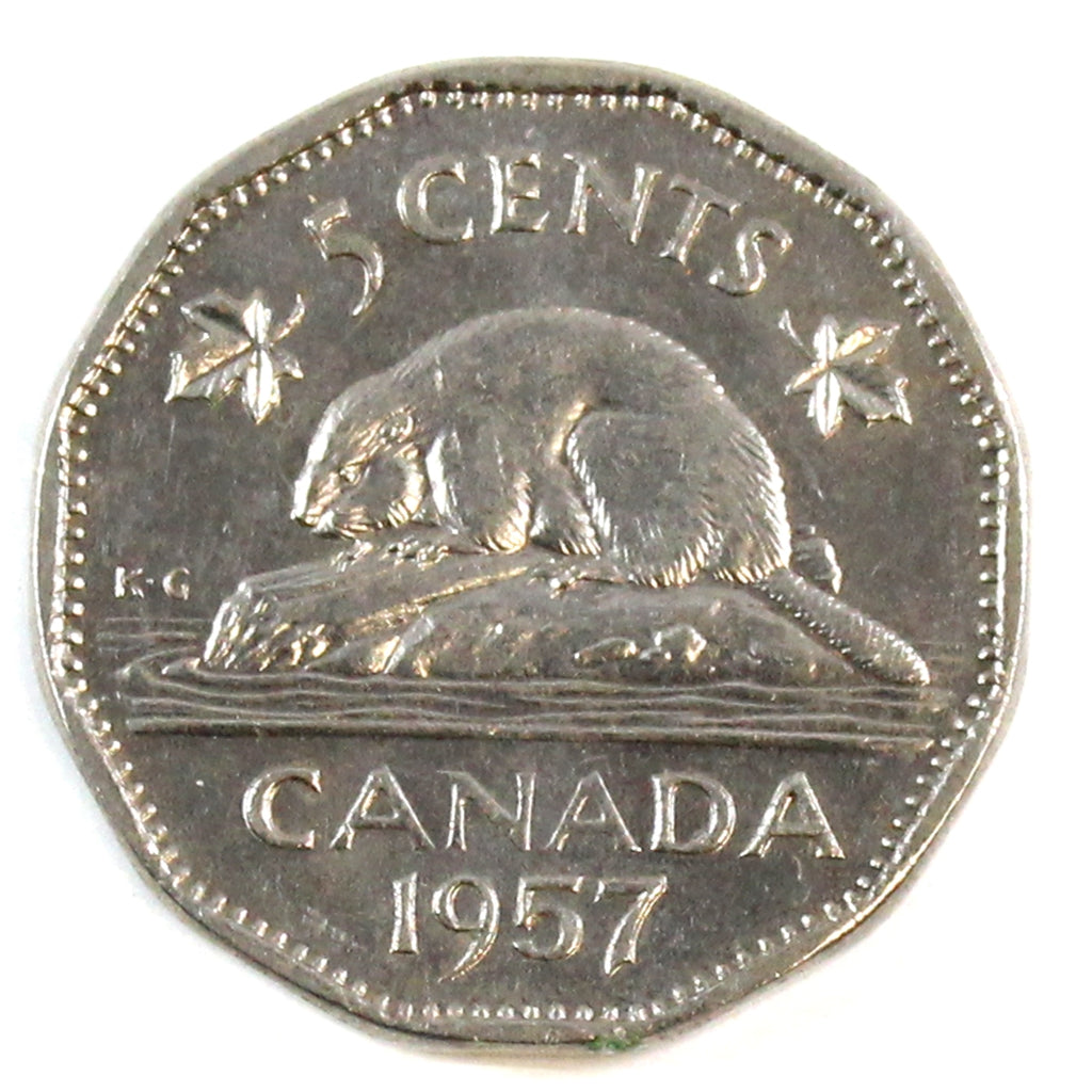 1957 Canada 5-cents AU-UNC (AU55)