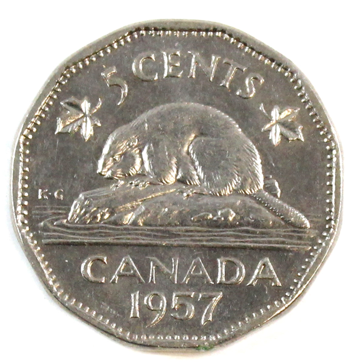 1957 Canada 5-cents AU-UNC (AU55)