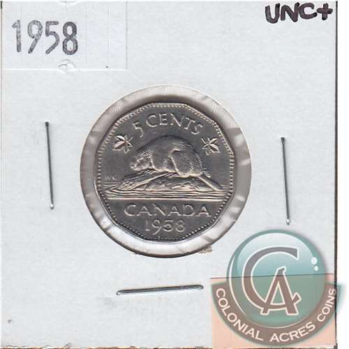 1958 Canada 5-cents UNC+ (MS62)