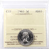 1963 Canada 5-cents ICCS Certified MS65
