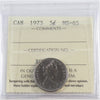 1973 Canada 5-cents ICCS Certified MS65