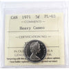 1971 Canada 5-cents ICCS Certified PL65 Heavy Cameo