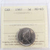 1987 Canada 5-cents ICCS Certified MS65