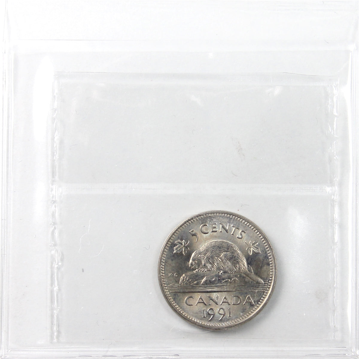 1991 Canada 5-cents ICCS Certified MS-65