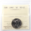 1997 Canada 5-cents ICCS Certified MS65