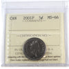 2001P Canada 5-cents ICCS Certified MS66