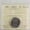 2006P Canada 5-cents ICCS Certified MS65
