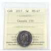2017 Canada 150th 5-cents ICCS Certified MS67