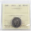 2015 Canada 5-cents ICCS Certified MS67
