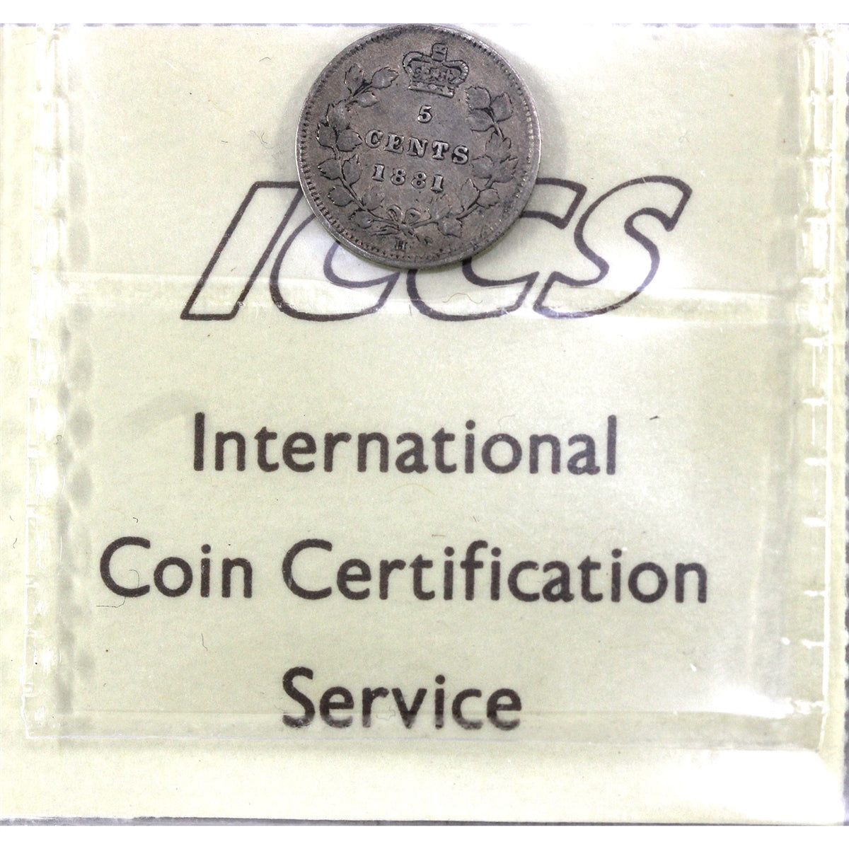 1881H Canada 5-cents ICCS Certified VF20