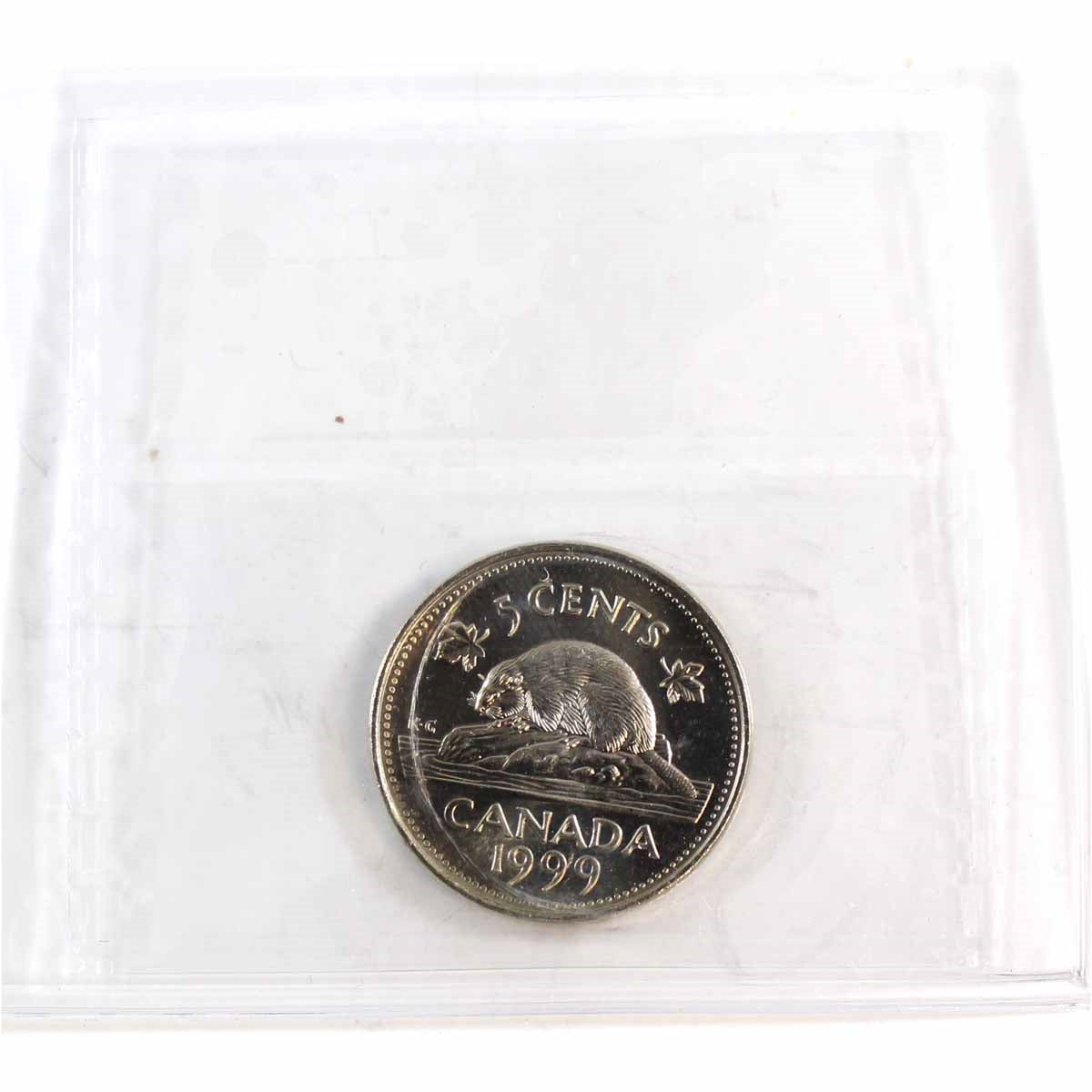 1999 Canada 5-cents ICCS Certified MS65