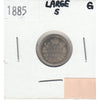 1885 Large 5 Canada 5-cents Good (G4)