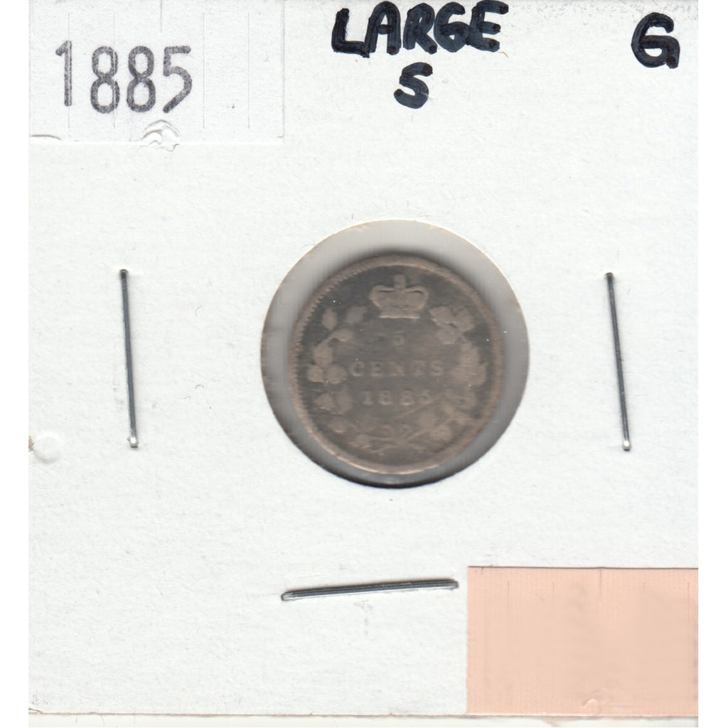 1885 Large 5 Canada 5-cents Good (G4)
