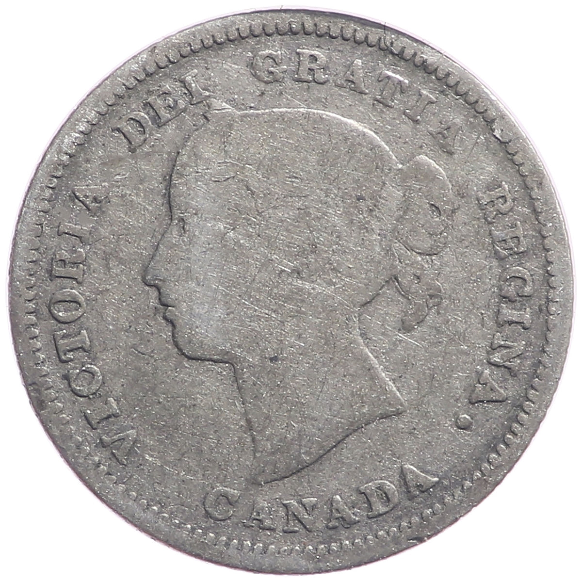 1886 Large 6 Canada 5-cents Good (G4)