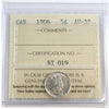 1906 Canada 5-cents ICCS Certified AU55