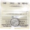 1912 Canada 5-cents ICCS Certified MS62