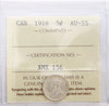 1916 Canada 5-cents ICCS Certified AU55