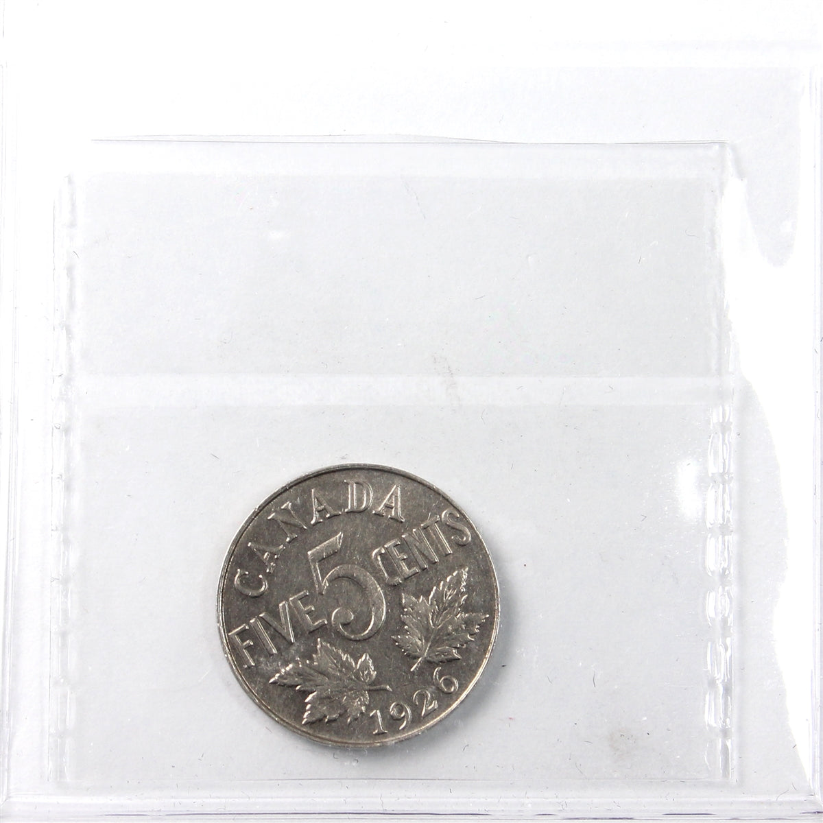 1926 Near 6 Canada 5-cents ICCS Certified VF30