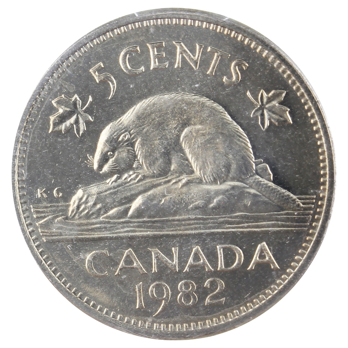 1982 Canada 5-cents ICCS Certified MS65