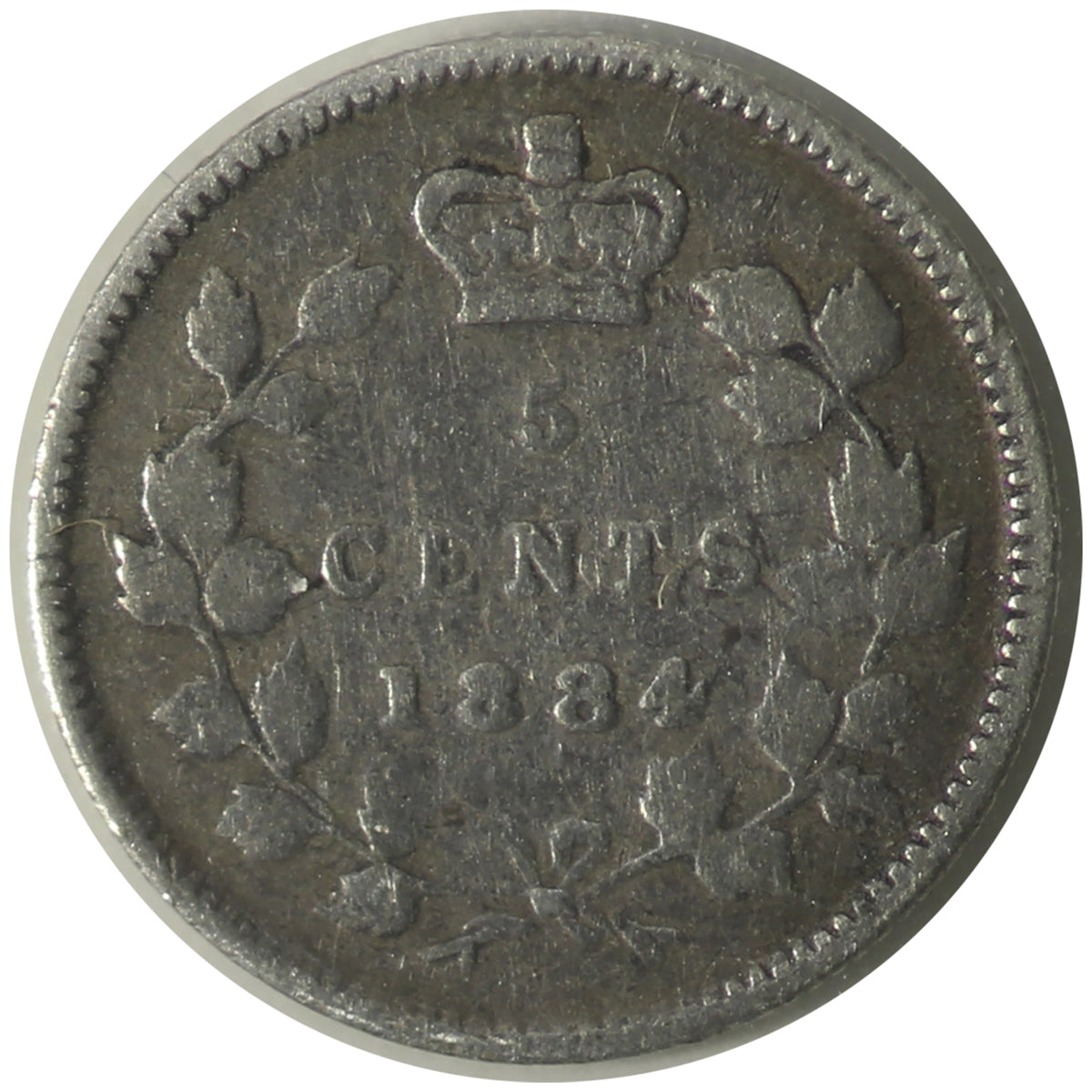 1884 Near 4 Canada 5-cents ICCS Certified VG10