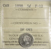 1898 Canada 5-cents ICCS Certified F12