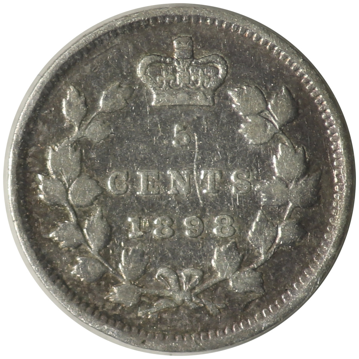 1898 Canada 5-cents ICCS Certified F12