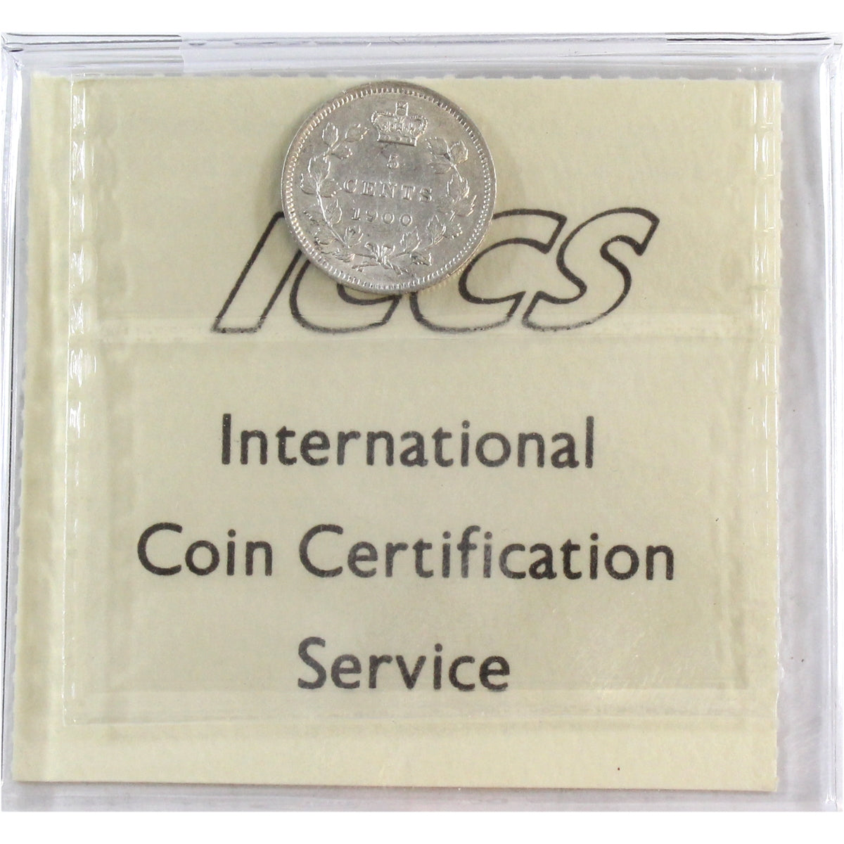 1900 Round O's Canada 5-cents ICCS Certified EF45