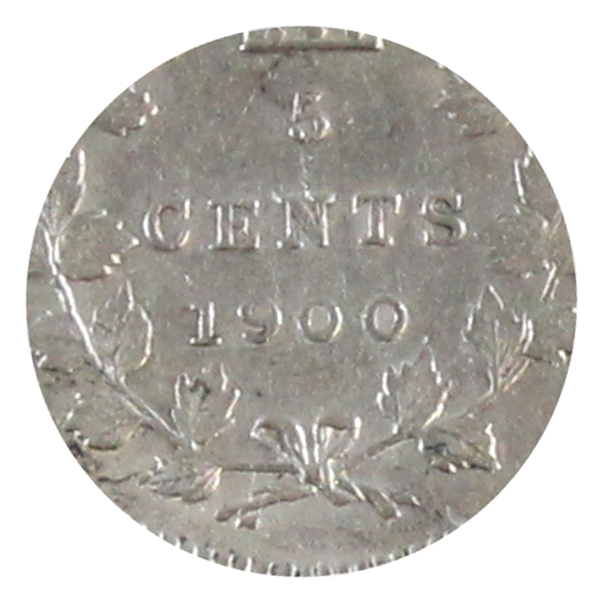 1900 Round O's Canada 5-cents ICCS Certified EF45