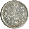 1909 Round Leaves, Bow Tie Canada 5-cents ICCS Certified EF40