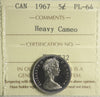 1967 Canada 5-cents ICCS Certified PL64 Heavy Cameo