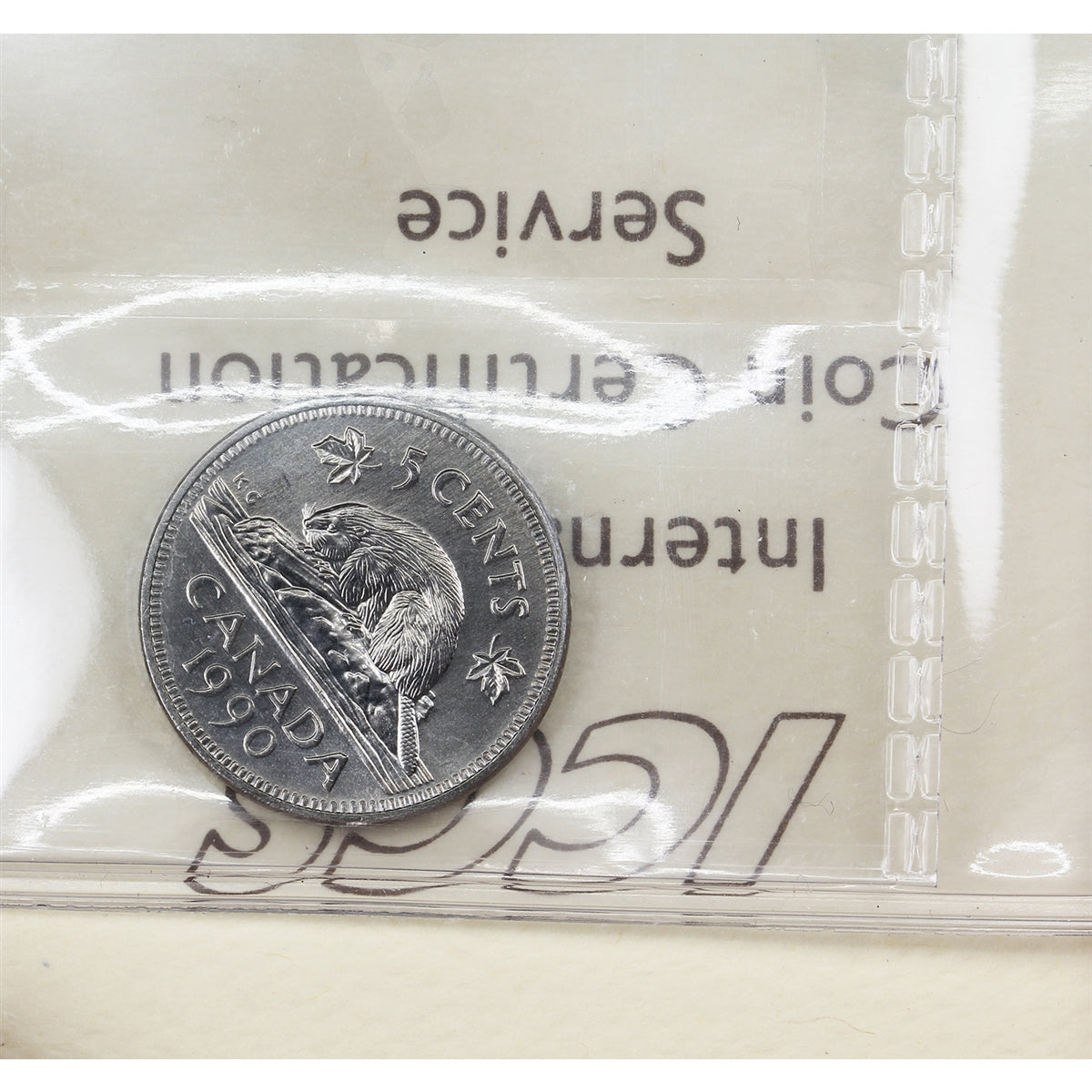 1990 Canada 5-cents ICCS Certified MS66