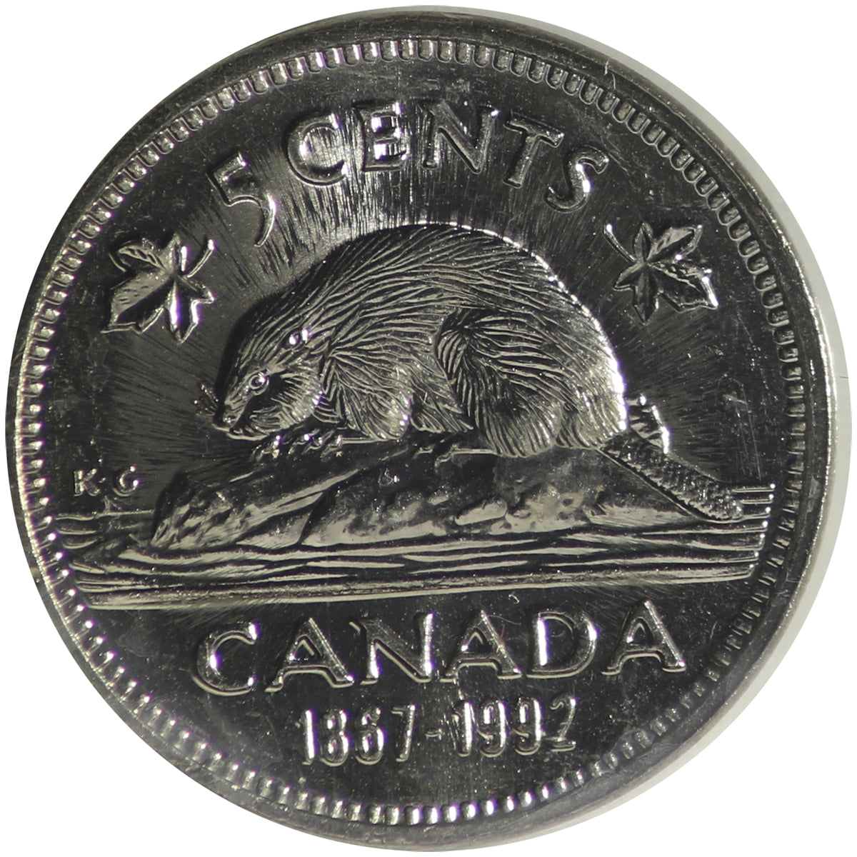 1992 Canada 5-cents ICCS Certified MS-64