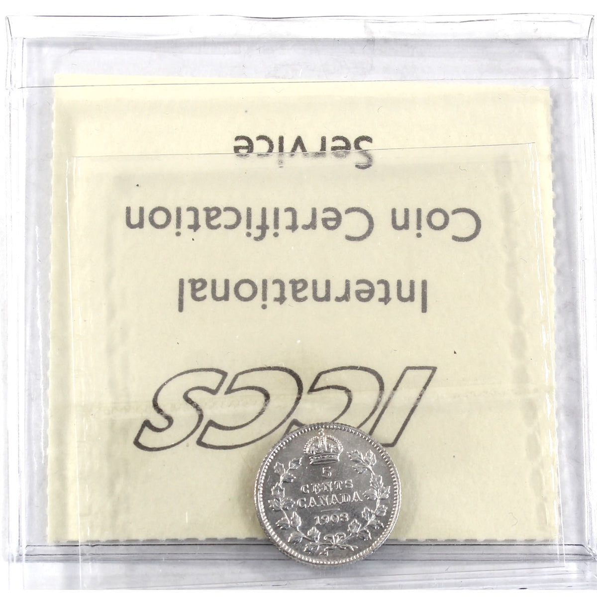 1908 Small 8 Canada 5-cents ICCS Certified EF40