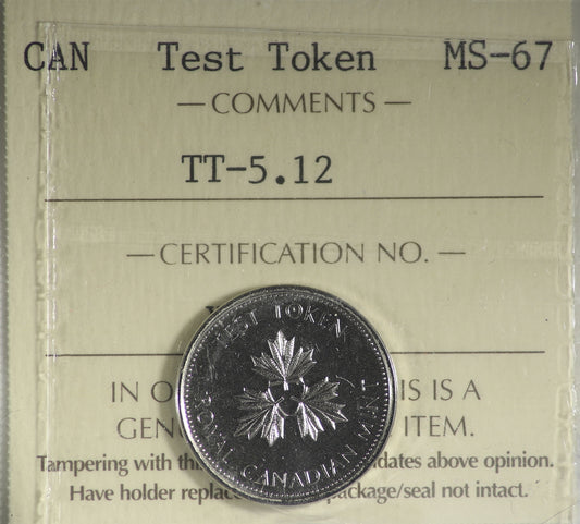 (2004) Canada 5-cents Test Token TT-5-12 ICCS Certified MS67