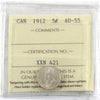 1912 Canada 5-cents ICCS Certified AU55