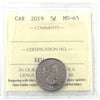 2019 Canada 5-cents ICCS Certified MS65