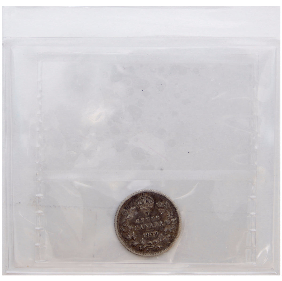 1909 Pointed Leaves Canada 5-cents ICCS Certified VF30