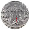 1858 Small Date Canada 5-cents Choice Brilliant Uncirculated (MS64) $