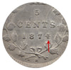 1874H Plain 4 Canada 5-cents AU-UNC (AU55) $
