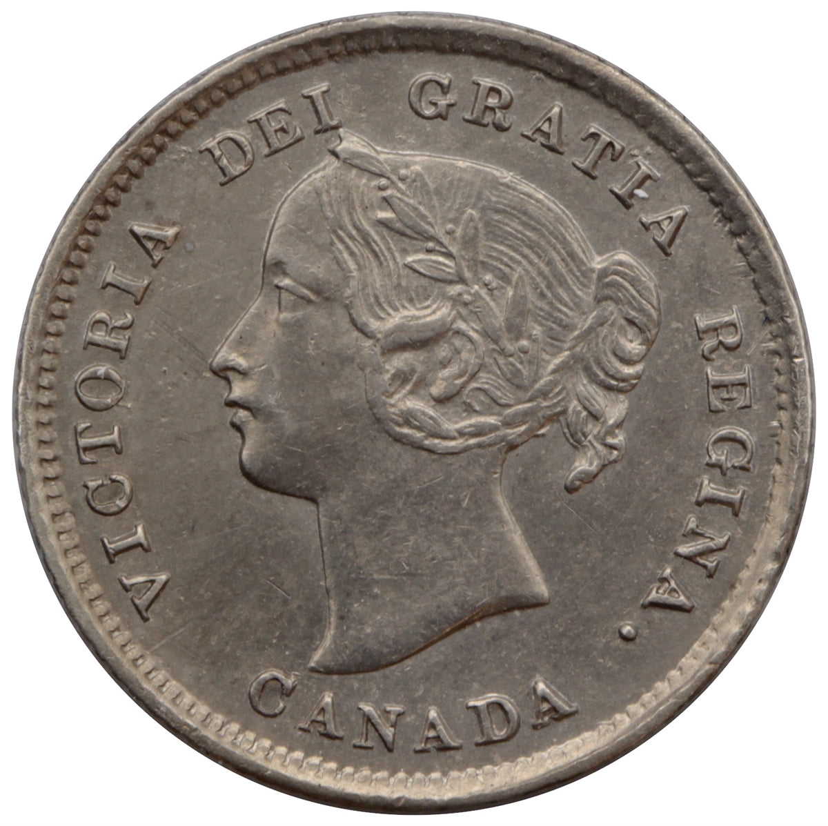 1875H Small Date Canada 5-cents EF-AU (EF45) $