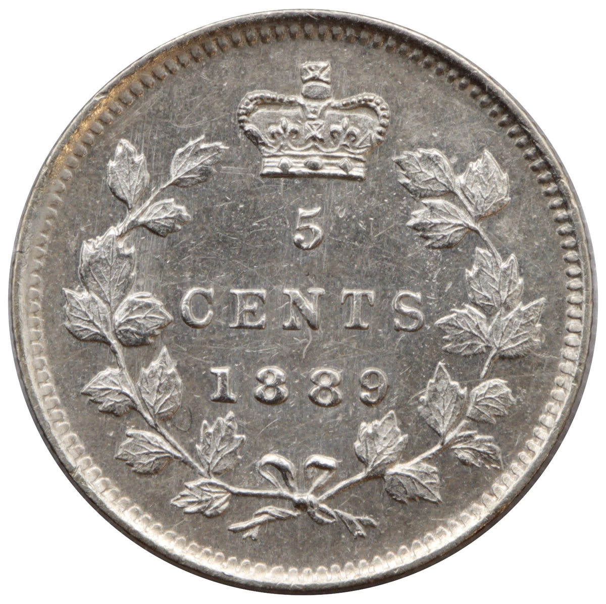 1889 Canada 5-cents AU-UNC (AU55) $