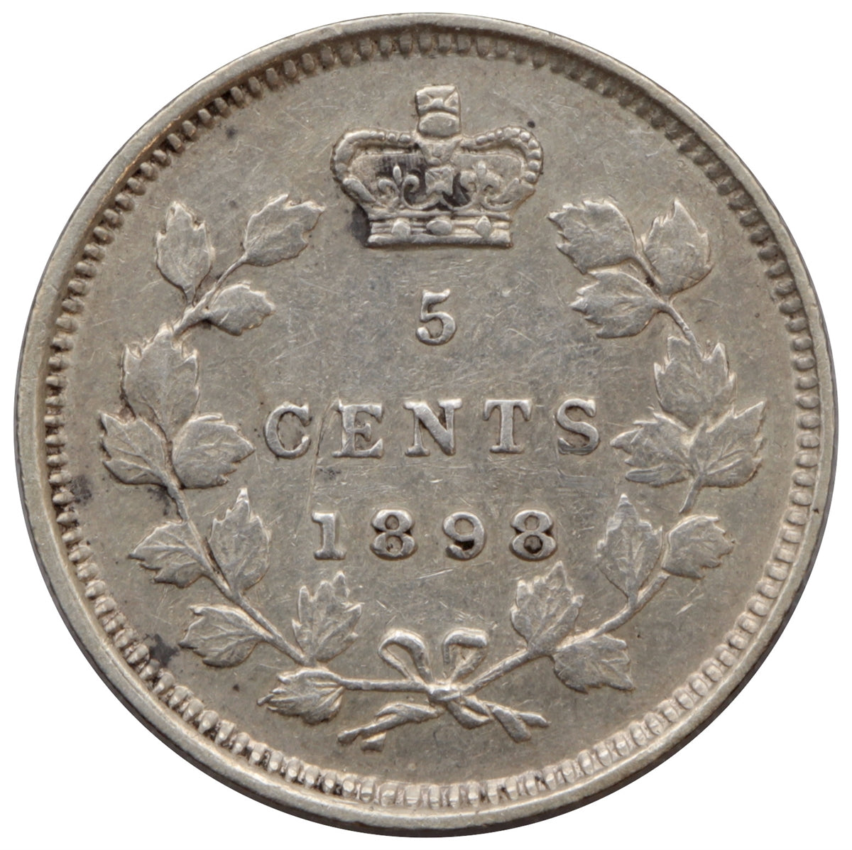 1898 Canada 5-cents Extra Fine (EF40) $