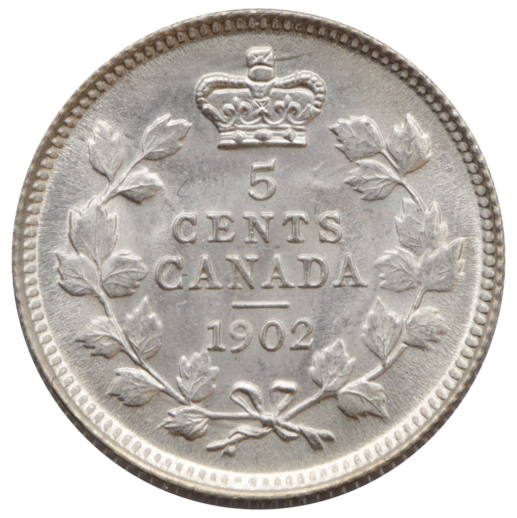 1902 Canada 5-cents Gem Brilliant Uncirculated (MS65) $