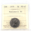1979 Canada 5-cents ICCS Certified MS67 Numismatic BU