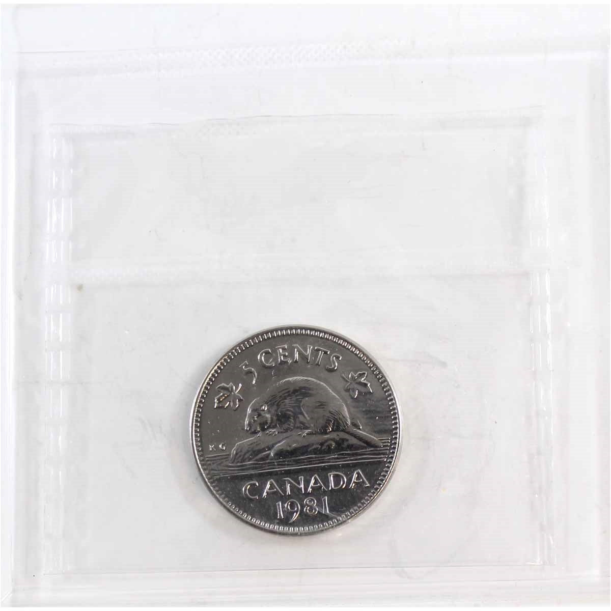 1981 Canada 5-cents ICCS Certified MS67 Numismatic BU