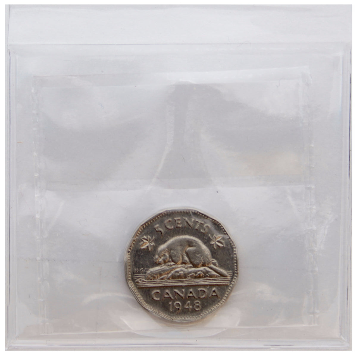 1948 Canada 5-cents ICCS Certified AU55