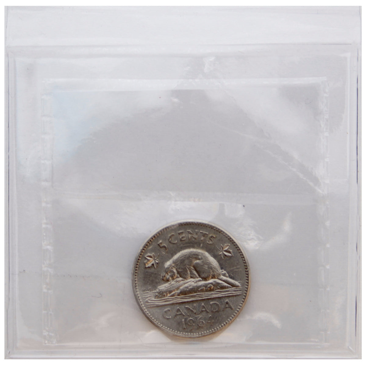 1964 Extra Water Line Canada 5-cents ICCS Certified EF45