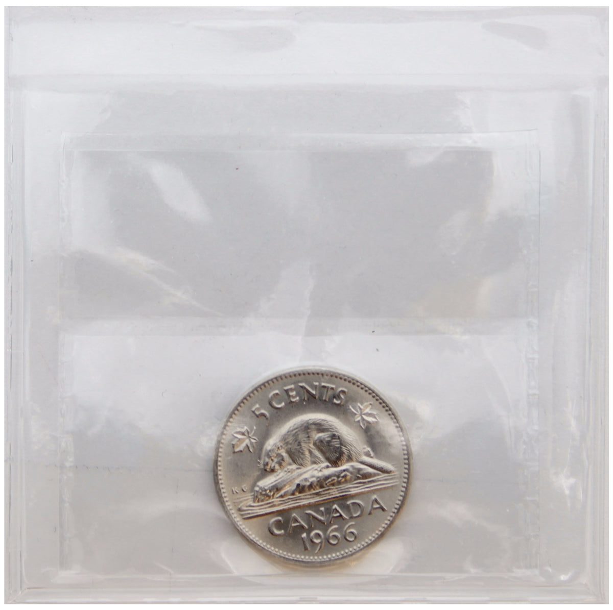 1966 Canada 5-cents ICCS Certified MS65 (XJG 705)