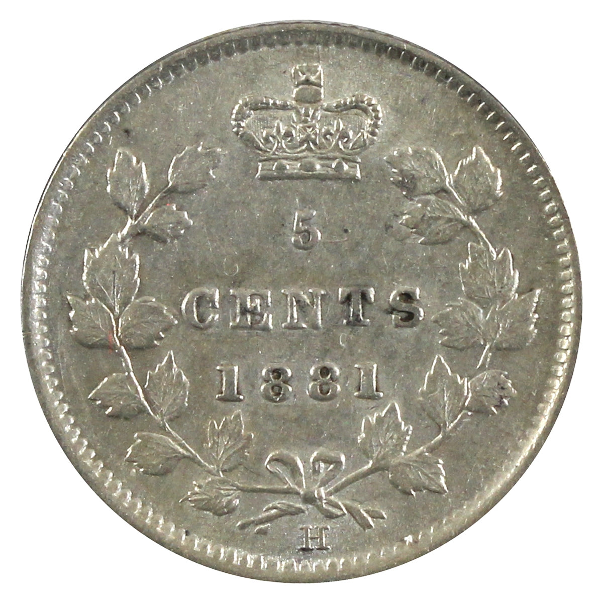 1881H Canada 5-cents Almost Uncirculated (AU50) $